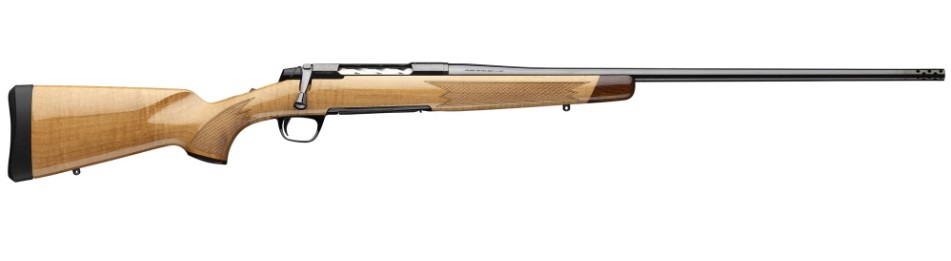 BROWNING 036080299 X-BOLT 2 MEDALLION 6.8 WESTERN 3+1 24" BLUE POLISHED THREADED BARREL & DRILLED & TAPPED CARBON STEEL RECEIVER, FIXED GLOSS AAAA MAPLE WOOD STOCK, RADIAL MUZZLE BRAKE