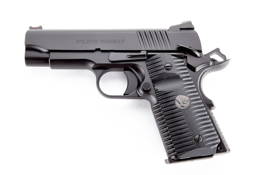 WILSON COMBAT ACPCP9 ACP COMPACT SAO 9MM LUGER 4" 8+1 BLACK ARMOR-TUFF CARBON STEEL BLACK G10 EAGLE CLAW GRIP