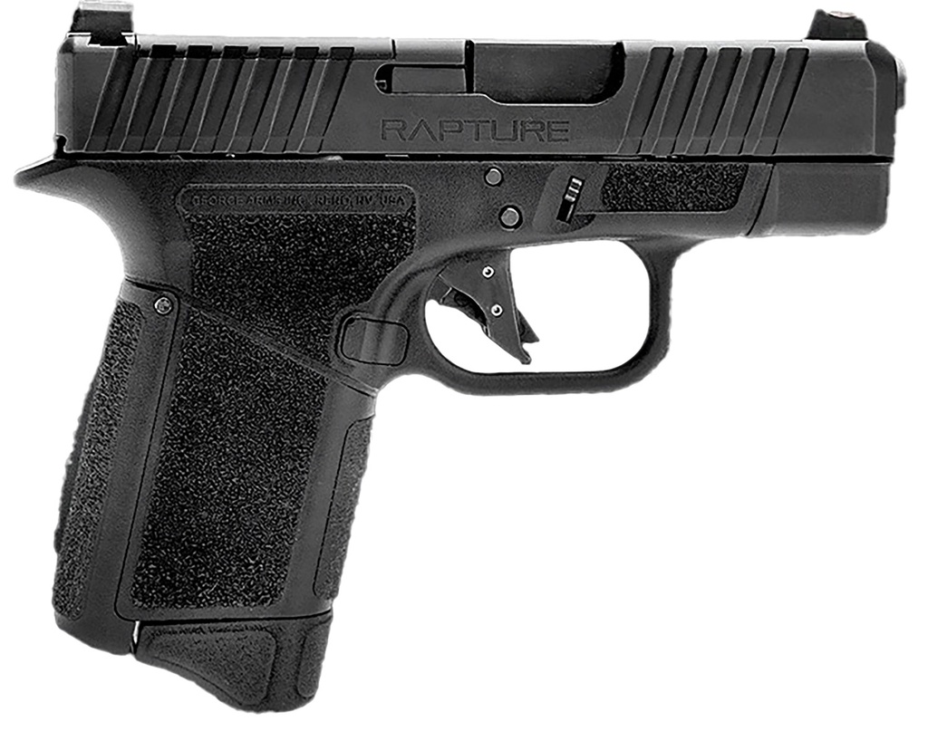 GFORCE ARMS GF932512BB RAPTURE  SUB-COMPACT FRAME 9MM LUGER 12+1 3.25" BLACK STEEL BARREL, BLACK STEEL OPTIC CUT/SERRATED SLIDE, BLACK CERAKOTE POLYMER FRAME, SHIELD RMSC/RMR FOOTPRINT