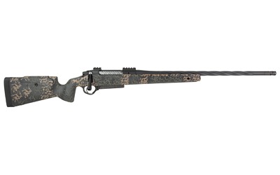 SEEKINS PRECISION 0011710291-F HAVAK PH3 300 PRC 22" BLACK FLUTED THREADED BARREL, BLACK PICATINNY RAIL STEEL RECEIVER, ADJ CHEEK RISER WOODLAND SHADOW SYNTHETIC STOCK