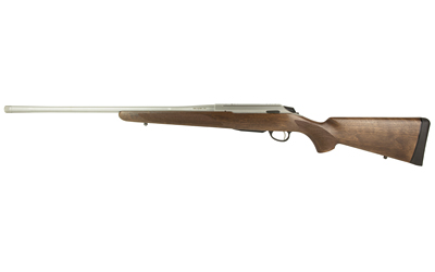 TIKKA JRTXA75122MT T3X HUNTER FULL SIZE 6.5X55 SWEDISH 3+1 22.40" MATTE STAINLESS FLUTED THREADED BARREL, MATTE DRILLED & TAPPED STAINLESS STEEL RECEIVER, FIXED OILED WALNUT WOOD STOCK, RIGHT HAND