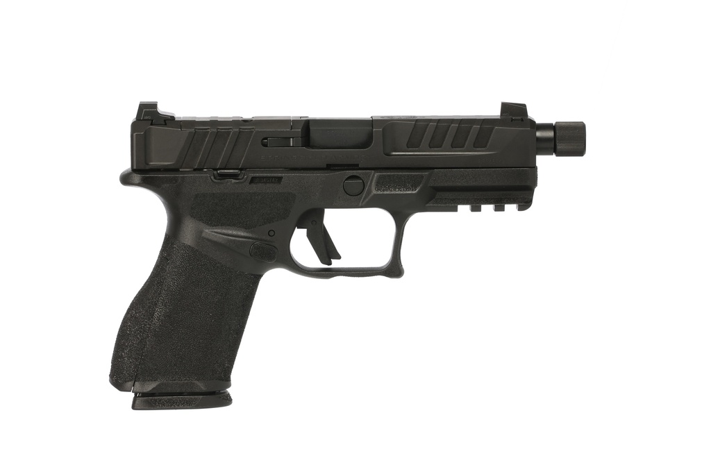 SPRINGFIELD ARMORY ECT9409B3D COMPACT 9MM LUGER 18+1 4.70" BLACK MELONITE THREADED BARREL, BLACK MELONITE OPTIC READY/SERRATED STEEL SLIDE, BLACK POLYMER FRAME W/PICATINNY RAIL, BLACK POLYMER GRIP