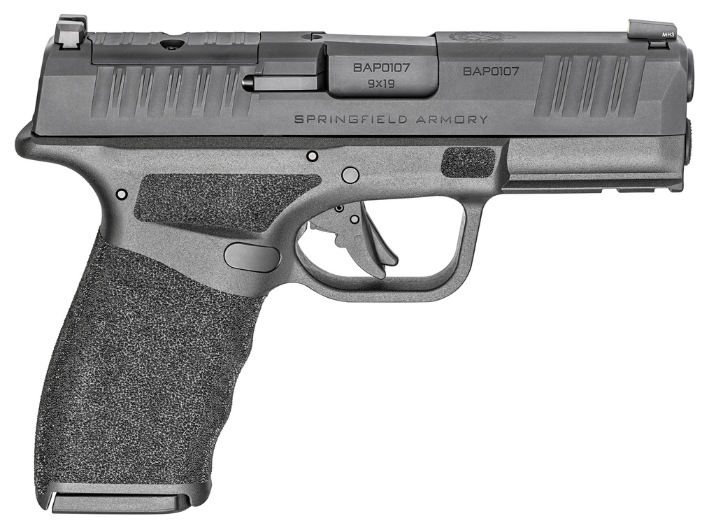 SPRINGFIELD ARMORY HCP9379BOSP15 HELLCAT PRO OSP COMPACT 9MM LUGER 15+1 3.70" BLACK MELONITE STEEL BARREL & OPTIC READY/SERRATED SLIDE, BLACK POLYMER FRAME W/PICATINNY RAIL, TEXTURED GRIP