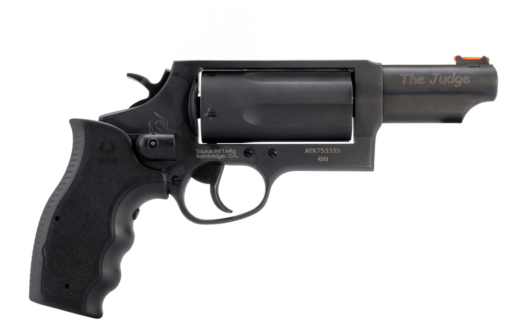 TAURUS 2-441031MAGVL JUDGE W/LASER COMPACT 45 COLT (LONG COLT) 410 BORE 3" CHAMBER 5RD 3" MATTE BLACK ALLOY STEEL BARREL, CYLINDER & FRAME, VIRIDIAN LASER, TRANSFER BAR SAFETY