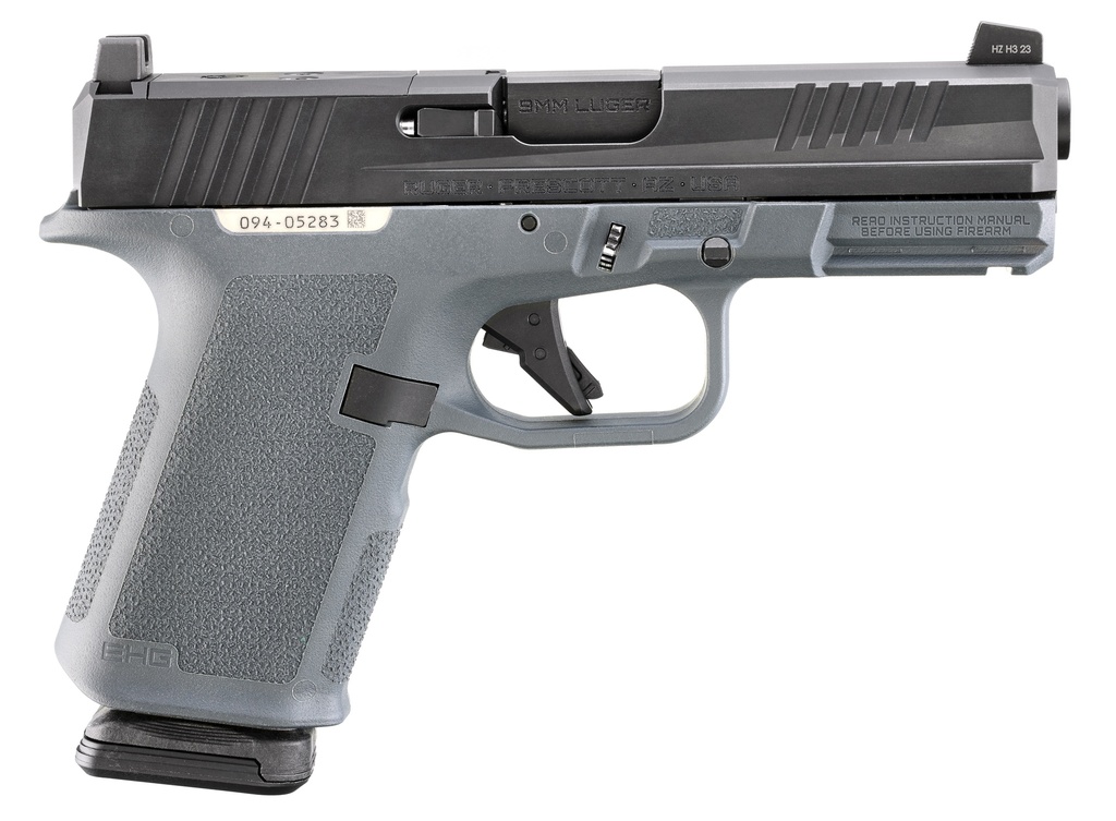 RUGER 19400 RXM  9MM 15+1 4" BLACK FNC NITRIDE STEEL BARREL, BLACK FNC NITRIDE OPTIC READY/SERRATED ALLOY STEEL SLIDE, STEALTH GRAY POLYMER FRAME W/ACCESSORY RAIL, STEALTH GRAY MAGPUL ENHANCED GRIP