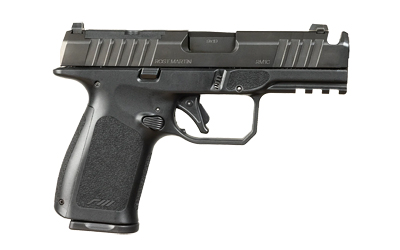 ROST MARTIN RM1CBLKOSP(COMP) RM1C  9MM LUGER 17+1 4" BLACK COMPENSATED MATCH GRADE BARREL, BLACK TENIFER OPTIC READY/SERRATED STEEL SLIDE, BLACK POLYMER FRAME W/PICATINNY RAIL, TEXTURED GRIP