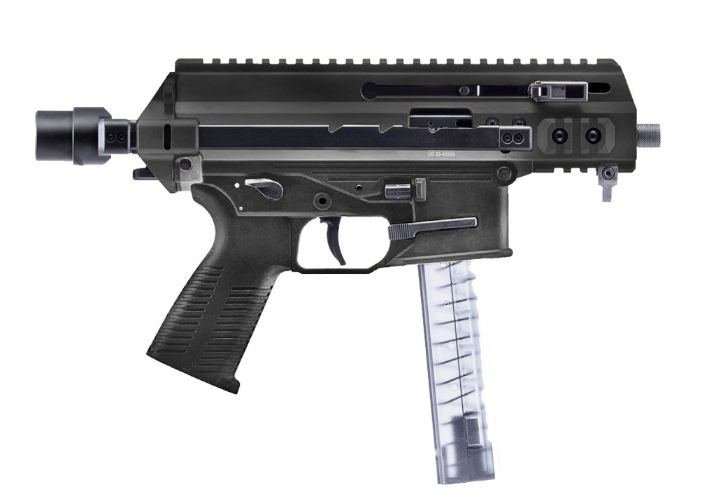 B&T FIREARMS BT-36176502 APC 9K 9MM LUGER 30+1 4.30" BLACK STEEL BARREL, BLACK PICATINNY RAIL RECEIVER, BRACE ADAPTER, BLACK POLYMER GRIPS, AMBIDEXTROUS