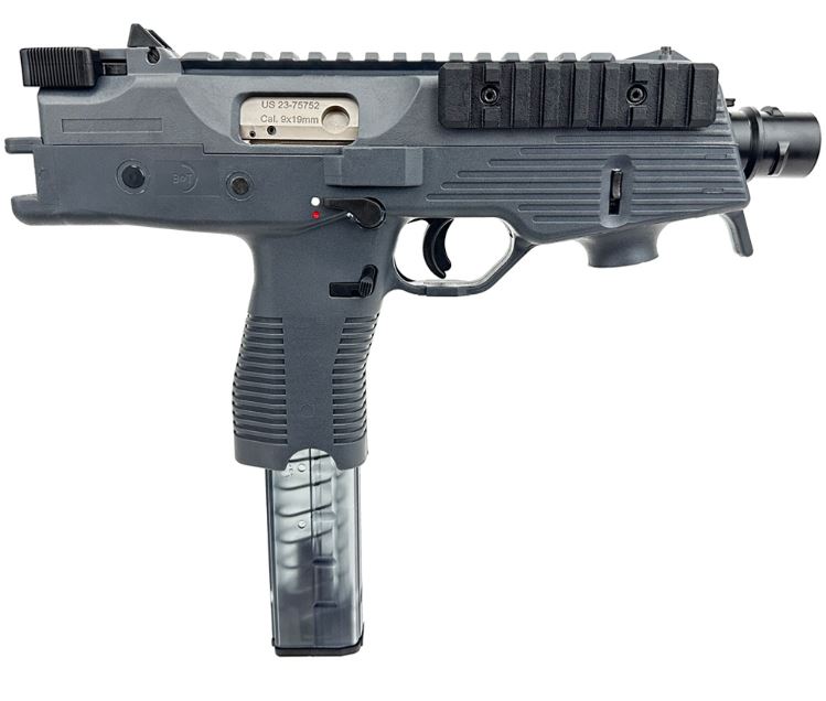 B&T FIREARMS BT-30105-N-US-SG TP  9MM LUGER 25+1 5.10" BLACK STEEL BARREL, SNIPER GRAY CERAKOTE POLYMER PICATINNY RAIL RECEIVER, AMBIDEXTROUS