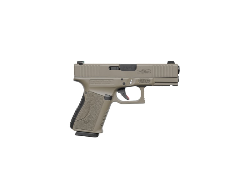 TRISTAR 85772 APOC  9MM LUGER 15+1 4.02" BLACK STEEL BARREL, FLAT DARK EARTH CERAKOTE SERRATED STEEL SLIDE & POLYMER FRAME W/ACCESSORY RAIL, TEXTURED GRIP
