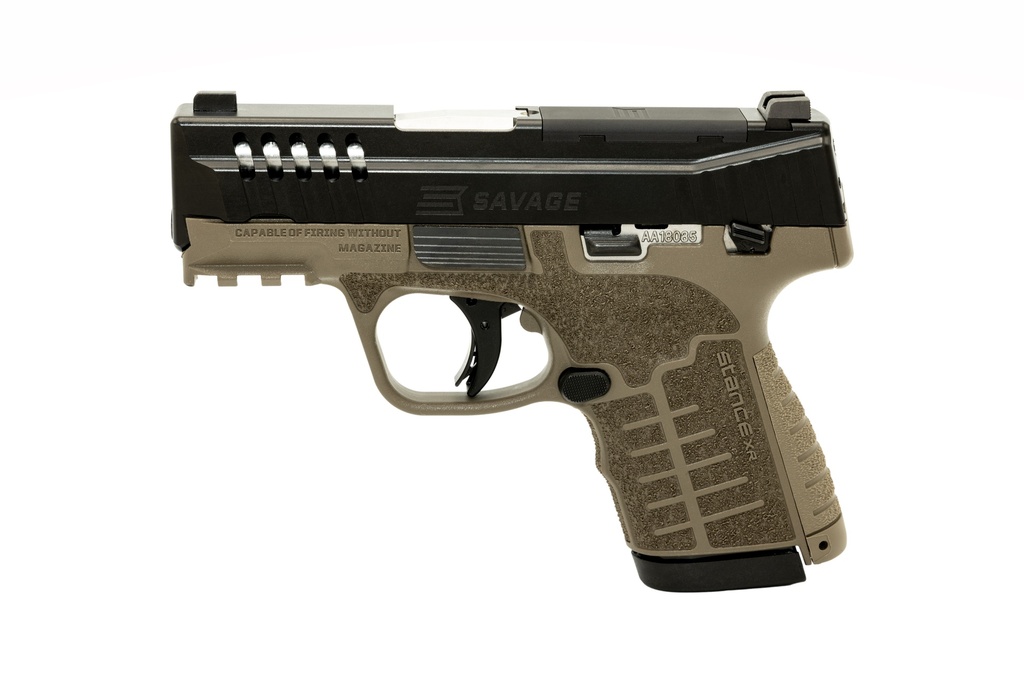 SAVAGE ARMS 67055 STANCE XR 9MM 13+1 3.20" NATURAL BLACK NITRIDE PORTED STAINLESS STEEL SLIDE FDE GLASS FILLED NYLON GRIP AMBIDEXTROUS