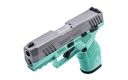 TAURUS 1-GX2939C GX2  9MM LUGER 13+1 3.37" MATTE STAINLESS STEEL BARREL, MATTE SERRATED STAINLESS STEEL SLIDE, CYAN POLYMER FRAME W/PICATINNY RAIL, POLYMER GRIP
