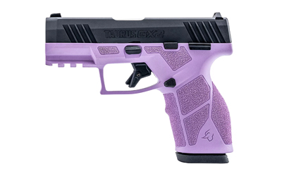 TAURUS 1-GX2931LP-10 GX2  9MM LUGER 10+1 3.37" MATTE STAINLESS STEEL BARREL, MATTE BLACK SERRATED STAINLESS STEEL SLIDE, LIGHT PURPLE POLYMER FRAME W/PICATINNY RAIL, POLYMER GRIP