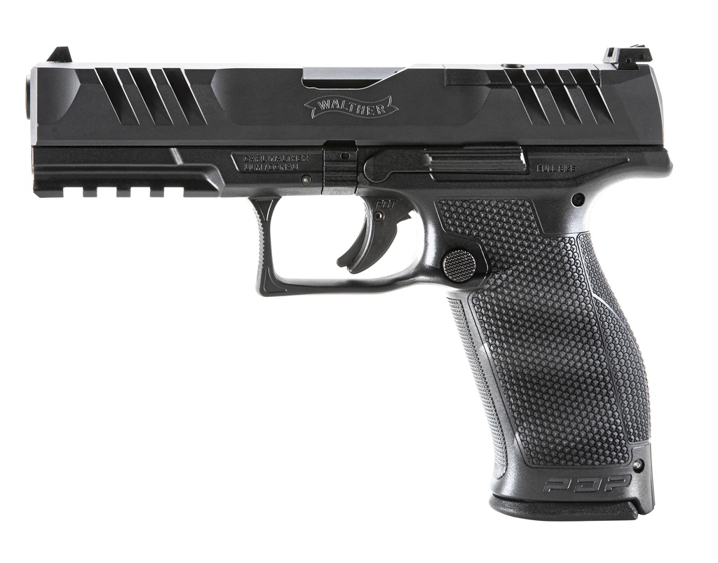 WALTHER ARMS 2858126 PDP OPTIC READY 9MM LUGER 4.50" 10+1 BLACK BLACK STEEL SLIDE PERFORMANCE DUTY TEXTURED BLACK POLYMER GRIP