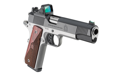 SPRINGFIELD ARMORY PX9120LAOS 1911 RONIN 45 ACP 8+1 5" STAINLESS STEEL BARREL OPTIC READY BLUED SLIDE CROSSED CANNONS CHECKERED GRIP