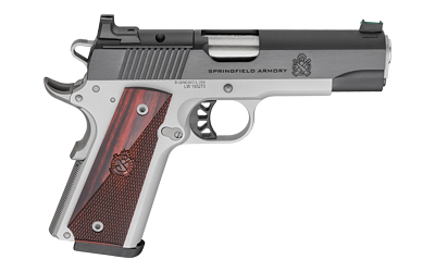 SPRINGFIELD ARMORY PX9117LAOS 1911 RONIN 9MM 9+1 4.25" STAINLESS STEEL BARREL OPTIC READY BLUED SLIDE CROSSED CANNONS CHECKERED GRIP