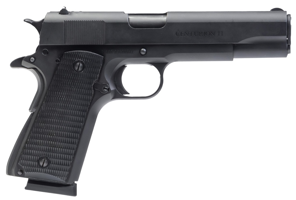 CENTURY ARMS HG9402N CENTURION 11 45 ACP 8+1 5.01" BLACK STEEL BARREL, BLACK NITRIDE SERRATED STEEL SLIDE, BLACK GRIP