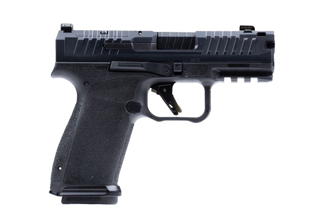 CANIK HG8572N METE MC9 PRIME MICRO COMPACT 9MM LUGER 15+1 3.64" BLACK BARREL, BLACK STEEL OPTIC READY/SERRATED SLIDE, BLACK POLYMER FRAME W/BEAVERTAIL & PICATINNY RAIL, TEXTURED GRIP, AMBIDEXTROUS