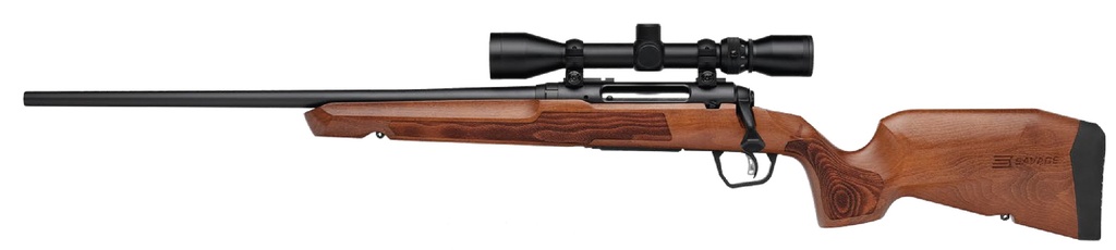 SAVAGE ARMS 32268 AXIS 2 XP COMBO 223 REM 4+1 22" MATTE BLACK SPORTER BARREL & DRILLED & TAPPED CARBON STEEL RECEIVER, ERGONOMIC HARDWOOD STOCK, LEFT HAND, WEAVER 3-9X40MM SCOPE