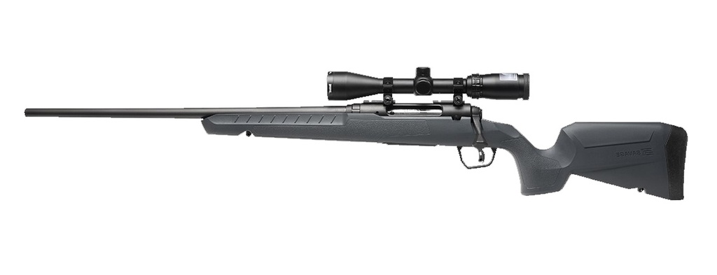 SAVAGE ARMS 32254 AXIS 2 XP COMBO COMPACT 308 WIN 4+1 20" MATTE BLACK HEAVY SPORTER BARREL & DRILLED & TAPPED CARBON STEEL RECEIVER, FIXED MATTE GRAY SYNTHETIC STOCK, LEFT HAND, BORESIGHTED 3-9X40MM