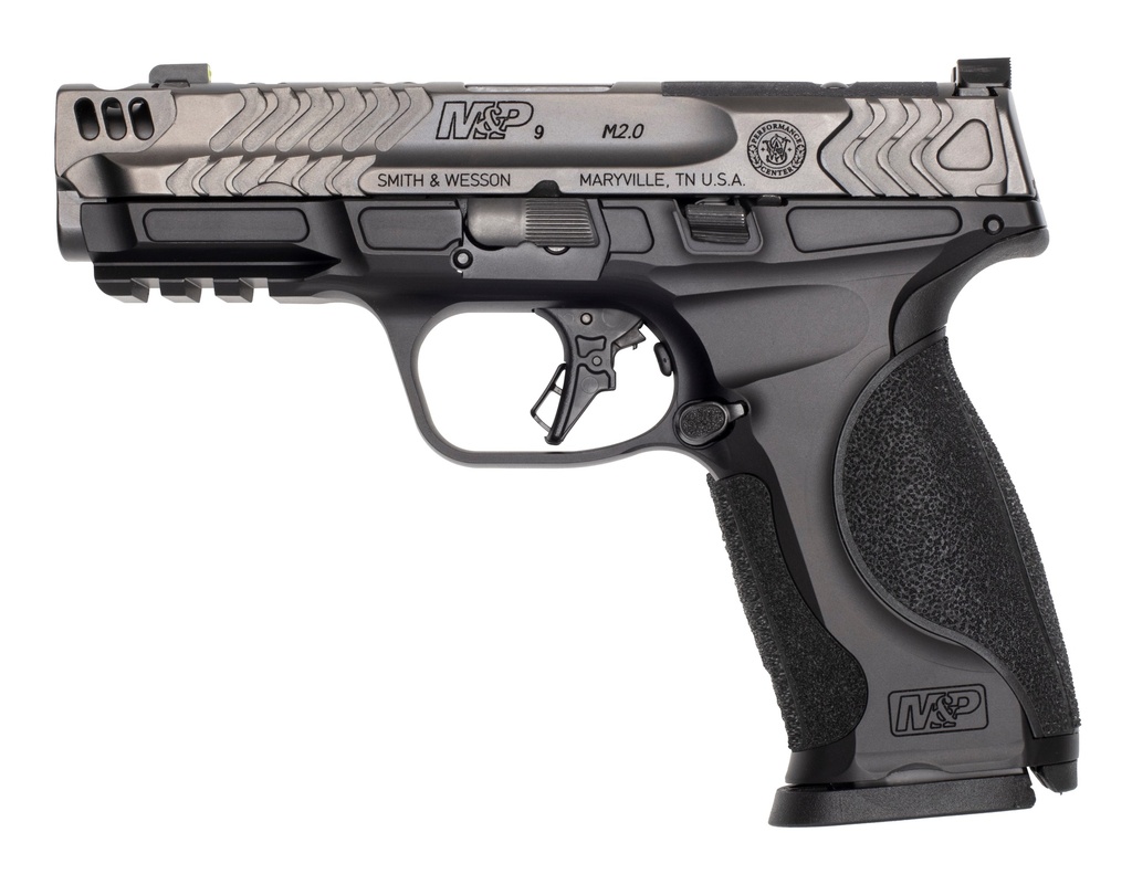 SMITH & WESSON 13987 M&P M2.0 METAL FULL SIZE FRAME 9MM LUGER 17+1 4.22" BLACK ARMORNITE STAINLESS STEEL BARREL GRAY ARMORNITE OPTIC CUT/SERRATED STAINLESS STEEL SLIDE BLACK ALUMINUM BLACK POLYMER GRI