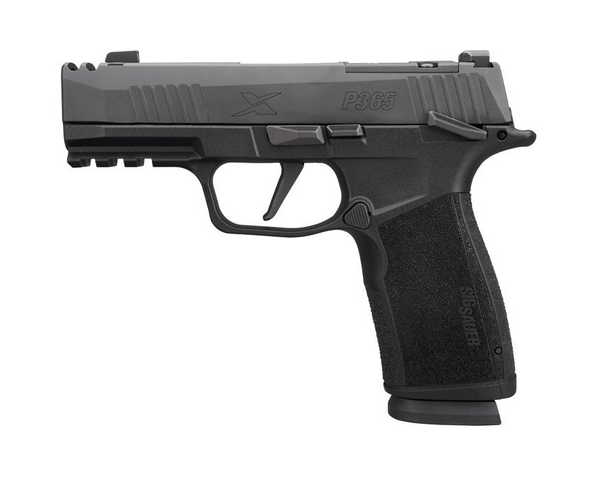 SIG SAUER 365XCA9COMPMSCA P365 XMACRO *CA COMPLIANT COMPACT FRAME 9MM LUGER 10+1 3.10" BLACK BLACK NITRON OPTIC READY/SERRATED STAINLESS STEEL SLIDE STAINLESS STEEL BLACK POLYMER GRIP