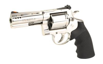 COLT MFG KODIAKSP4RTS KODIAK  44 MAG 6RD 4.25" POLISHED PORTED VENT RIB BARREL & CYLINDER, RECESSED TARGET CROWN MUZZLE, POLISHED STAINLESS STEEL FRAME, BLACK HOGUE OVERMOLDED GRIP, EXPOSED HAMMER