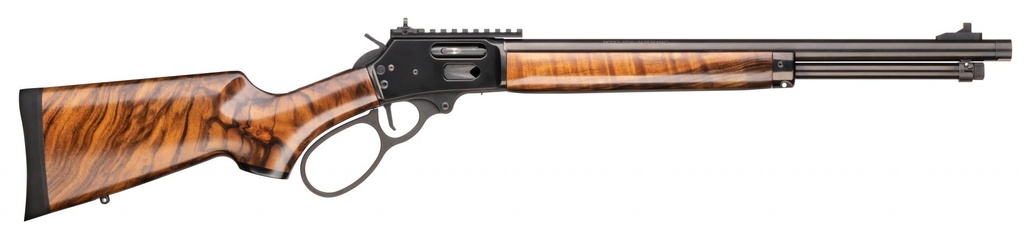 SMITH & WESSON 14079 1854  44 REM MAG 9+1 19.25" BLACK PVD THREADED BARREL, BLACK PVD PICATINNY RAIL STAINLESS STEEL RECEIVER, FIXED SATIN WALNUT STOCK, LARGE LOOP