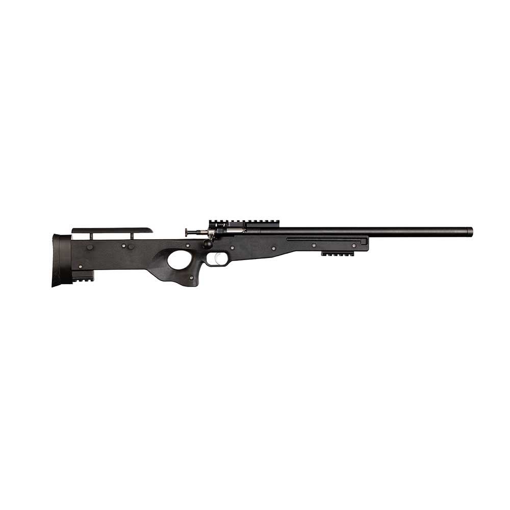 CRICKETT KSA2150-BLK PRECISION  FULL SIZE 22 LR SINGLE SHOT 16.10" BLUED THREADED BULL BARREL, BLUED CRICKETTINNY RAIL STEEL RECEIVER, BLACK SYNTHETIC ADJ LOP STOCK