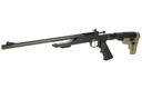 KEYSTONE KSA2185 PRECISION 6061 22 LR SINGLE SHOT 16.12" CARBON FIBER THREADED BARREL, BLACK ANODIZED PICATINNY RAIL ALUMINUM RECEIVER, BLACK/FDE ADJ BUFFER TUBE STYLE BUTT STOCK, RIGHT HAND