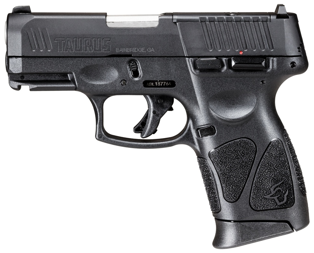 TAURUS 1G3CP9312X12 G3C  9MM LUGER 12+1 3.26" MATTE STAINLESS STEEL BARREL, MATTE BLACK TENIFER OPTIC CUT/SERRATED SLIDE, BLACK POLYMER FRAME W/PICATINNY RAIL, BLACK POLYMER GRIPS