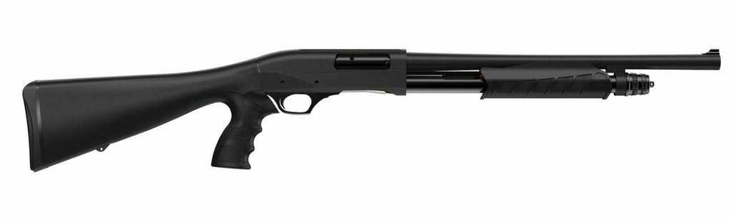 RETAY USA GPSTACPG18 GPS  12 GAUGE PUMP 3" 4+1 18.5" BLACK STEEL BARREL, MATTE BLACK ANODIZED ALUMINUM RECEIVER, BLACK FIXED W/PISTOL GRIP SYNTHETIC STOCK