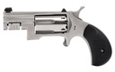 NORTH AMERICAN ARMS SNT SENTINEL  22 WMR 5 SHOT 1.42" MATTE STAINLESS STEEL BARREL, STAINLESS CYLINDER, MATTE STAINLESS STEEL FRAME, SLIP-ON RUBBER PEBBLE GRIP, EXPOSED HAMMER