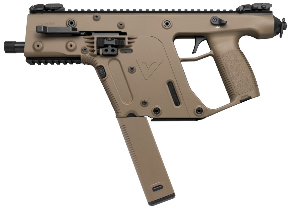 KRISS USA KV10PFD20 VECTOR SDP GEN2 10MM AUTO 33+1 5.50" BLACK NITRIDE THREADED BARREL, FLAT DARK EARTH PICATINNY RAIL RECEIVER, FDE POLYMER GRIP, GLOCK MAGAZINE COMPATIBLE