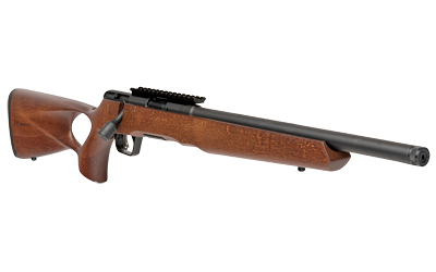 SAVAGE ARMS 70817 B SERIES TIMBER 17 HMR 10+1 18" MATTE BLACK THREADED BARREL, MATTE BLACK PICATINNY RAIL STEEL RECEIVER, WOODGRAIN FIXED THUMBHOLE STOCK