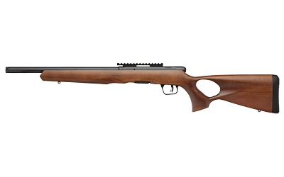 SAVAGE ARMS 70517 B SERIES TIMBER 22 WMR 10+1 16.50" MATTE BLACK THREADED BARREL, MATTE BLACK PICATINNY RAIL CARBON STEEL RECEIVER, WOODGRAIN FIXED THUMBHOLE STOCK