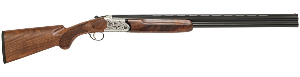 CHIAPPA FIREARMS 930378 202AE  12 GAUGE BREAK OPEN 3" 2 28" BLACK CHROME LINED VENT RIB BARREL, NICKEL-PLATED ENGRAVED ALUMINUM RECEIVER, FIXED WALNUT STOCK