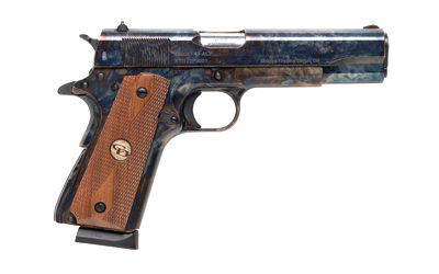 CHARLES DALY 440178 1911 FIELD FULL SIZE 45 ACP 8+1 5" STAINLESS STEEL BARREL, COLOR CASE HARDENED STEEL SERRATED SLIDE & FRAME W/BEAVERTAIL, CHECKERED WALNUT GRIP