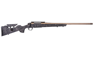 CVA CR3959F CASCADE LONG RANGE HUNTER FULL SIZE 6.5 PRC 24" SMOKED BRONZE CERAKOTE STEEL THREADED BARREL, BLACK W/SMOKED BRONZE WEB SYNTHETIC STOCK