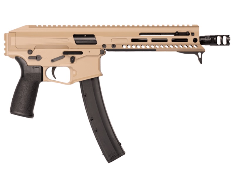 PATRIOT ORDNANCE FACTORY 01926 PHOENIX  9MM LUGER 35+1 8", FLAT DARK EARTH REC/M-LOK HANDGAURD, BLACK MFT GRIP, PICATINNY STOCK ADAPTER, MUZZLE BRAKE, INCLUDES HAND STOP