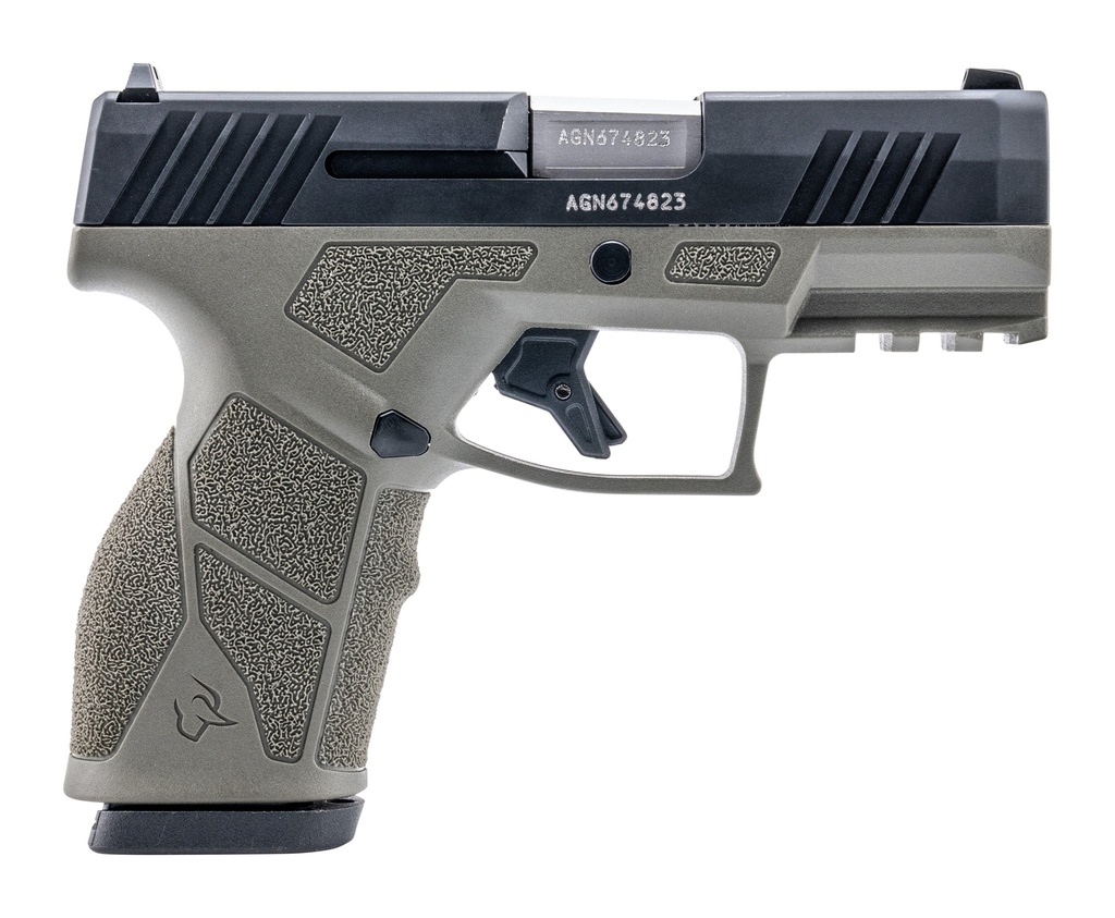TAURUS 1-GX2931O GX2  9MM LUGER 13+1 3.37" MATTE STAINLESS STEEL BARREL, MATTE BLACK SERRATED STAINLESS STEEL SLIDE, OD GREEN POLYMER FRAME W/PICATINNY RAIL, POLYMER GRIP