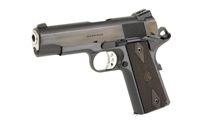 SPRINGFIELD ARMORY PX9417 1911 GARRISON 9MM LUGER 9+1 4.25" STAINLESS MATCH GRADE BARREL, BLUED SERRATED CARBON STEEL SLIDE & FRAME W/BEAVERTAIL, THINLINE WOOD GRIP