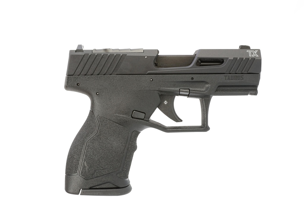 TAURUS 1TX22231 TX22C  COMPACT 22 LR 13+1 3.60" MATTE BLACK STEEL BARREL, BLACK HARD COAT ANODIZED SERRATED ALUMINUM SLIDE, BLACK POLYMER FRAME W/PICATINNY RAIL BLACK POLYMER GRIPS
