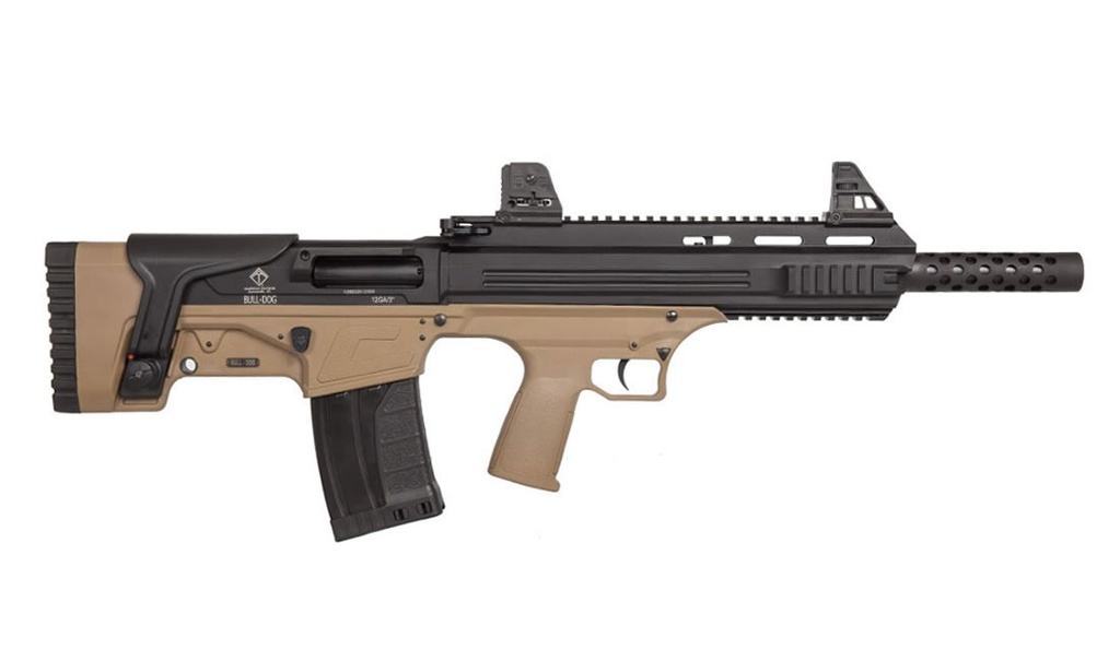 ATI ATIG20BDT BULLDOG  20 GAUGE SEMI-AUTO 3" 5+1 18.50" BLACK STEEL BARREL, MATTE BLACK ALUMINUM RECEIVER, PICATINNY MOUNT, TAN FIXED BULLPUP STOCK