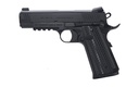 GIRSAN 392075 MC1911 C UNTOUCHABLE COMPACT FRAME 9MM LUGER 9+1 4.40" BLACK STEEL BARREL, BLACK SERRATED STEEL SLIDE & FRAME W/BEAVERTAIL & PICATINNY RAIL, BLACK POLYMER GRIP