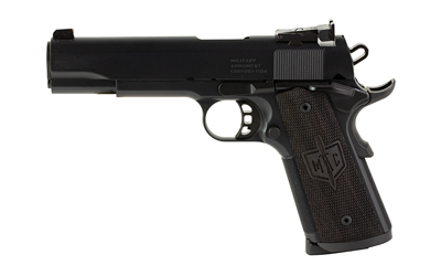 MAC 10100536 1911 JSOC 45 ACP 8+1, 5" STAINLESS TARGET W/11 DEGREE CROWN BARREL, QPQ TENNIFER CERAKOTE SERRATED STEEL SLIDE & FRAME W/CHECKERED FRONT STRAP & BEAVERTAIL, TURKISH WALNUT W/LOGO GRIP