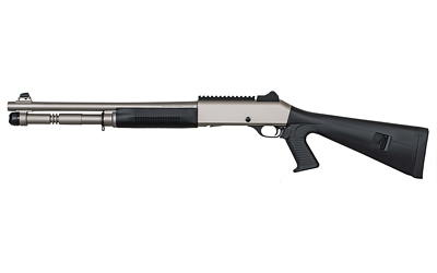 MAC 21000153 1014 MARINE 12 GAUGE 3" 5+1 18.50", ELECTROLESS NICKEL BARREL/REC, SYNTHETIC FURNITURE, FIXED PISTOL GRIP STOCK, GHOST RING SIGHT, OPTICS MOUNT, 3 CHOKES