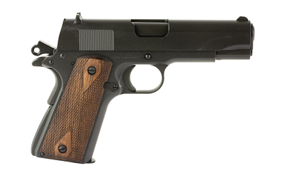 TISAS 10100116 1911 A1 TANK COMMANDER 9MM LUGER 9+1 4.25" BLACK STEEL BARREL, MANGANESE PHOSPHATE COATED SERRATED CARBON STEEL SLIDE & FRAME W/BEAVERTAIL, TURKISH WALNUT GRIP