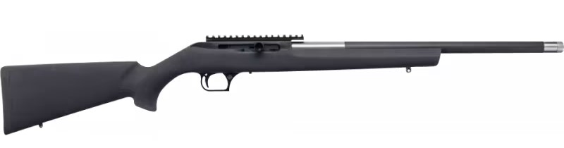 MAGNUM RESEARCH SBA17HMH MAGNUM LITE  17 HMR 19" BLACK STEEL THREADED BARREL, BLACK FIXED HOGUE OVERMOLDED STOCK