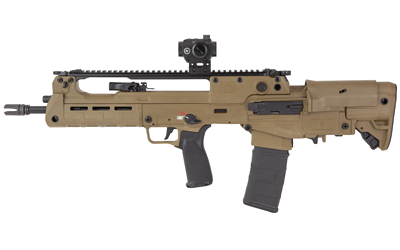 SPRINGFIELD ARMORY HL916556F HELLION BULLPUP 5.56X45MM NATO 30+1 16", FDE, 4 PRONG FLASH HIDER, 5 POSITION ADJUSTABLE STOCK W/CHEEK RISER, BLACK BRAVO MOD 3 GRIP, AMBI CONTROLS/REVERSIBLE CASE EJECTOR