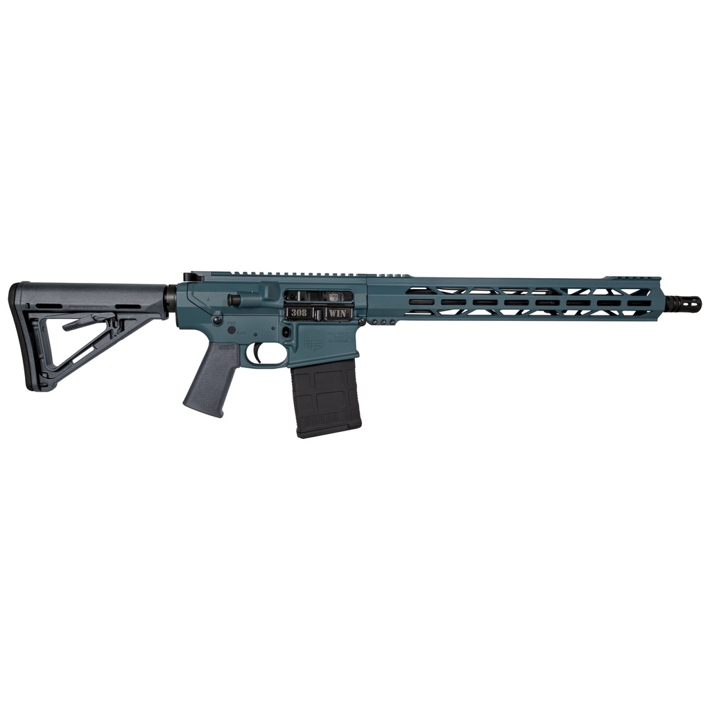 DIAMONDBACK DB1018C251 DB10  308 WIN 16" 20+1, JESSE JAMES CIVIL DEFENSE BLUE REC/15" M-LOK HANDGUARD, OEM CARBON LOWER, MAGPUL CARBINE STOCK & K GRIP, A2 FLASH HIDER